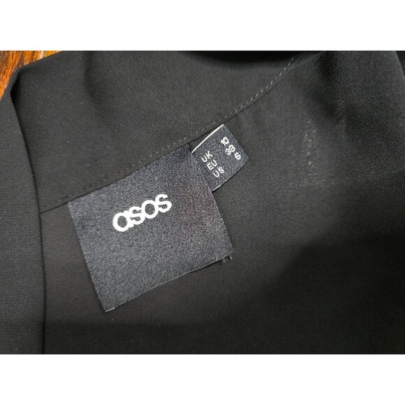 ASOS Black Semi Sheer Kimono Cardigan size 6 - Picture 4 of 9